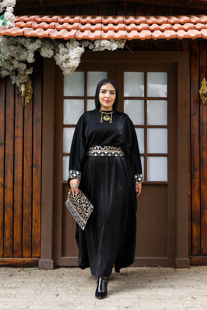 Moroccan Black closed Kaftan