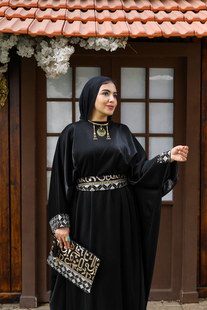 Moroccan Black closed Kaftan