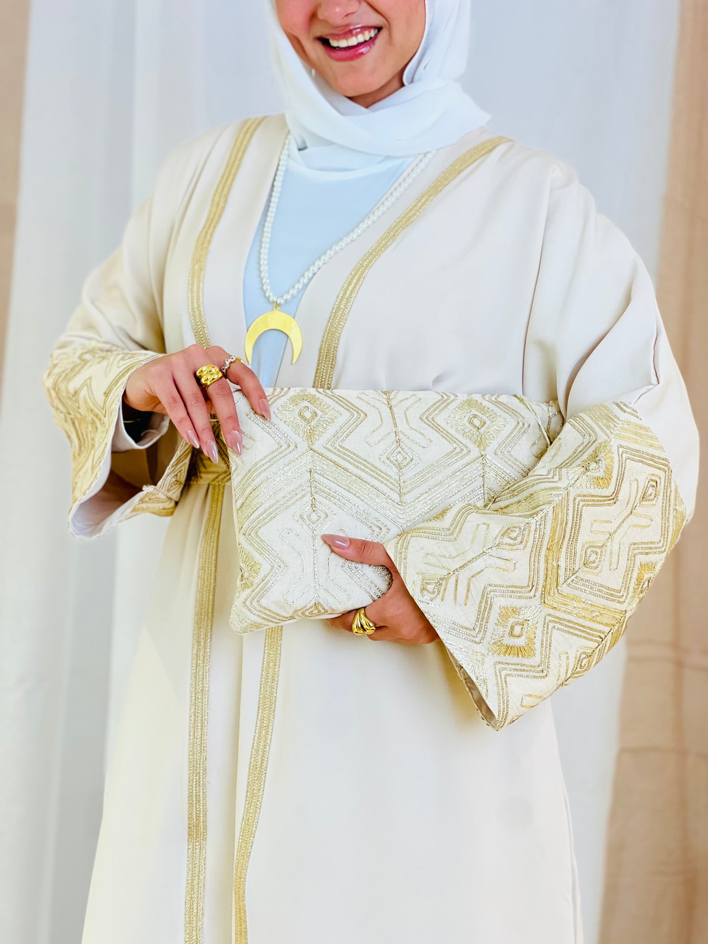 El Tarek Collection (Beige Gold kaftan)