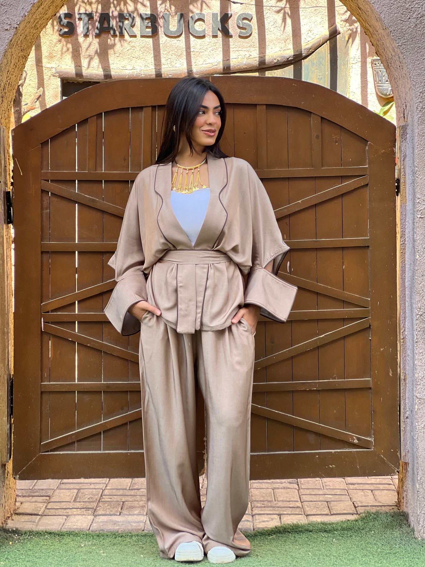 Split Sleeve Sandy Set