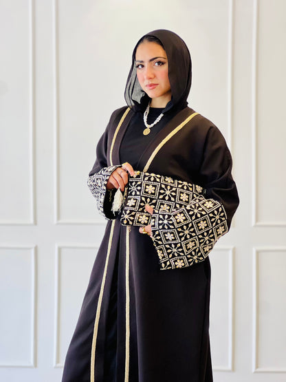 El Tarek Collection Black Golden Kaftan