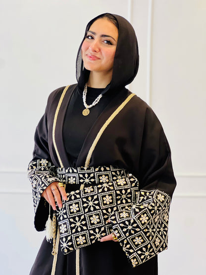 El Tarek Collection Black Golden Kaftan