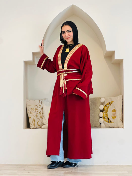 Maroon Coins Kaftan