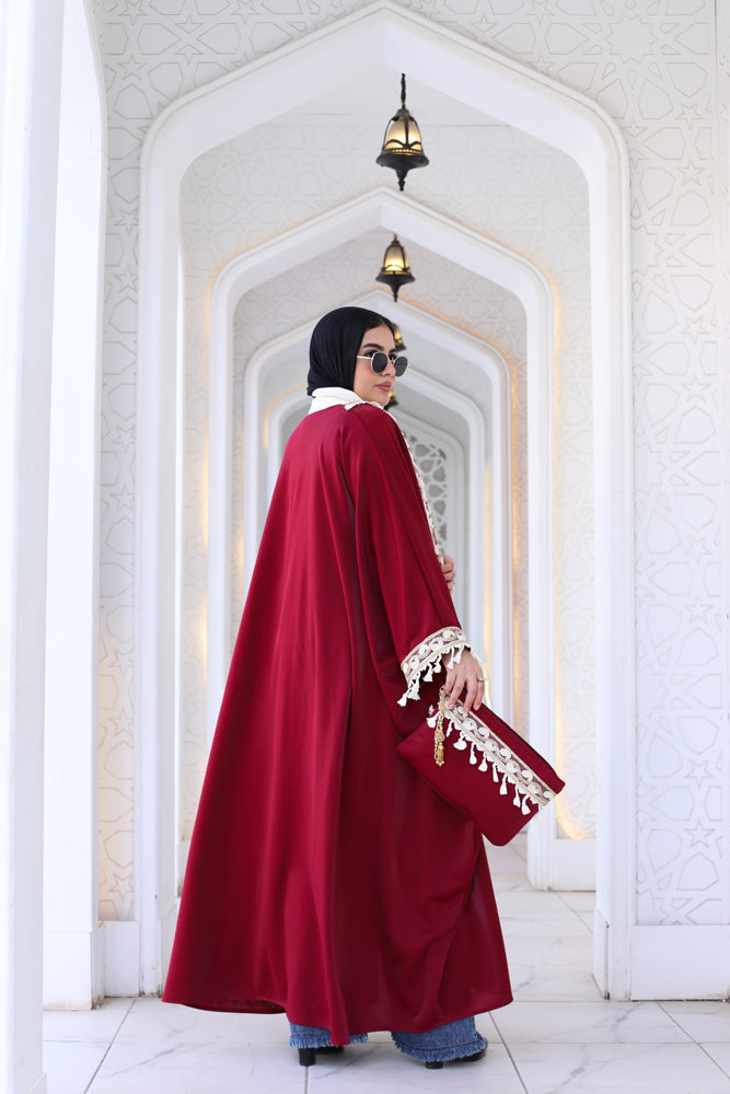 Farfasha Maroon Kaftan