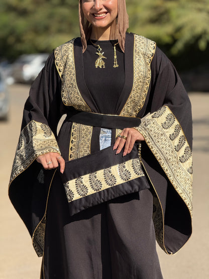 Zahab El Sharq Black Kaftan