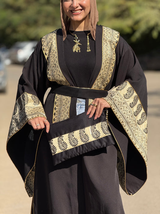 Zahab El Sharq Black Kaftan