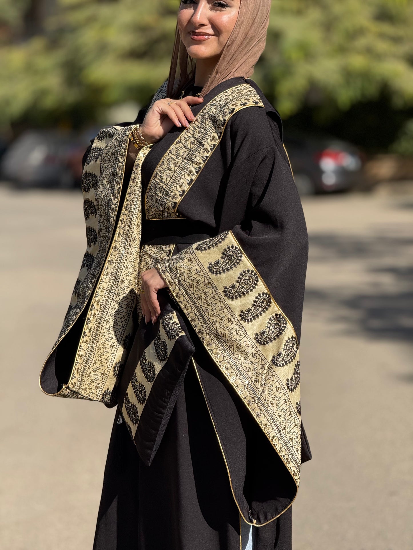 Zahab El Sharq Black Kaftan