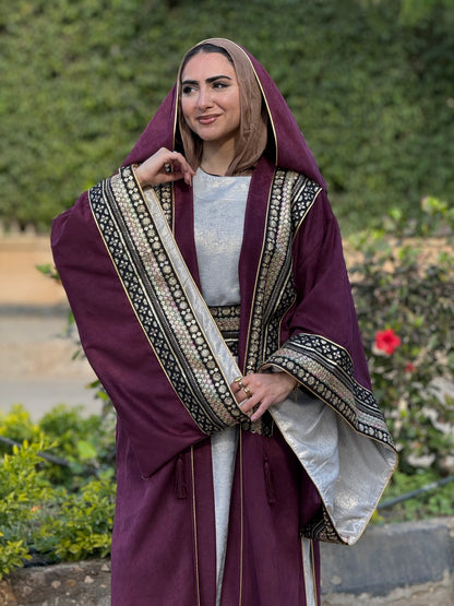 Burgundy Golden Kaftan