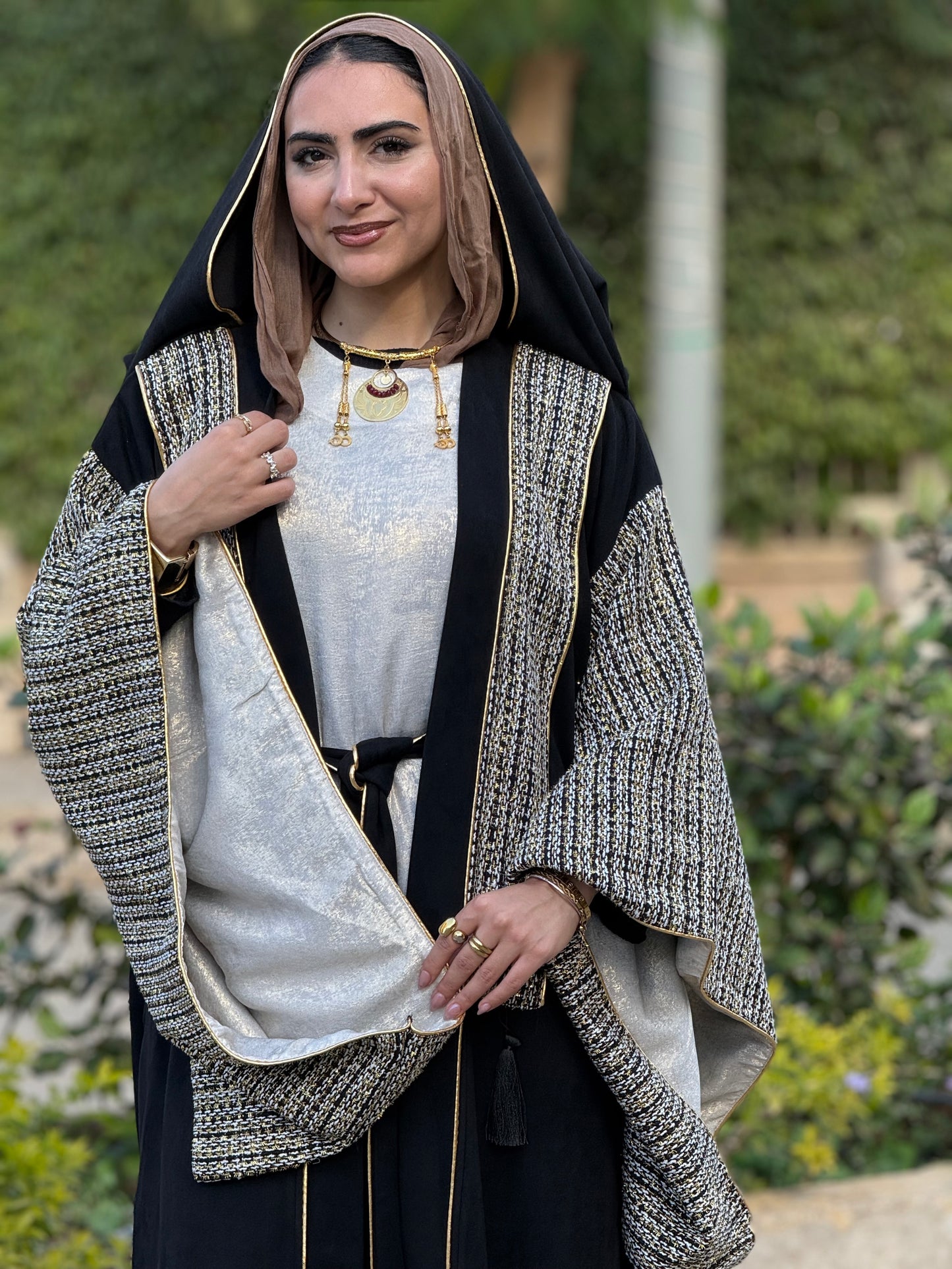 Shimmery Black Kaftan