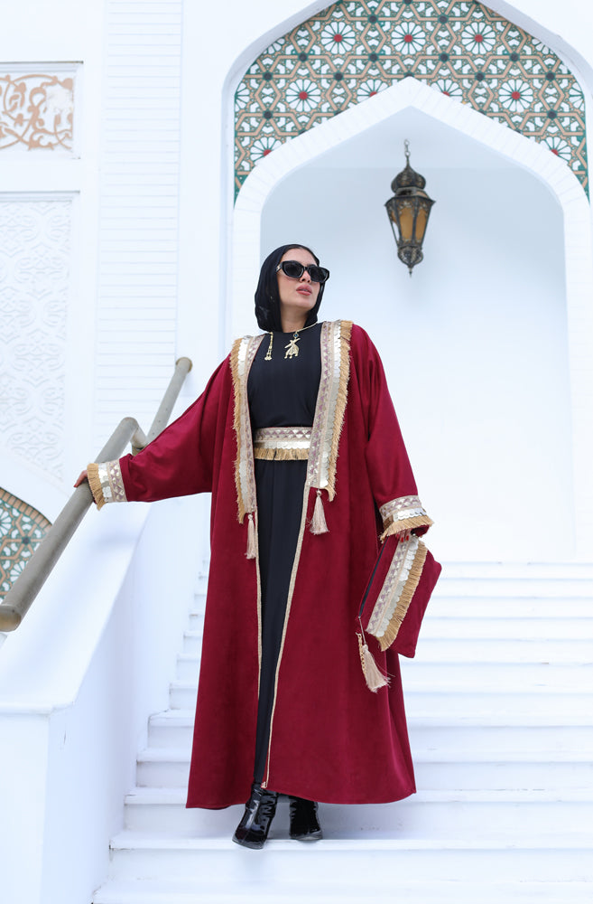 Torath Maroon Kaftan