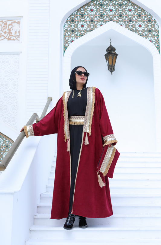 Torath Maroon Kaftan