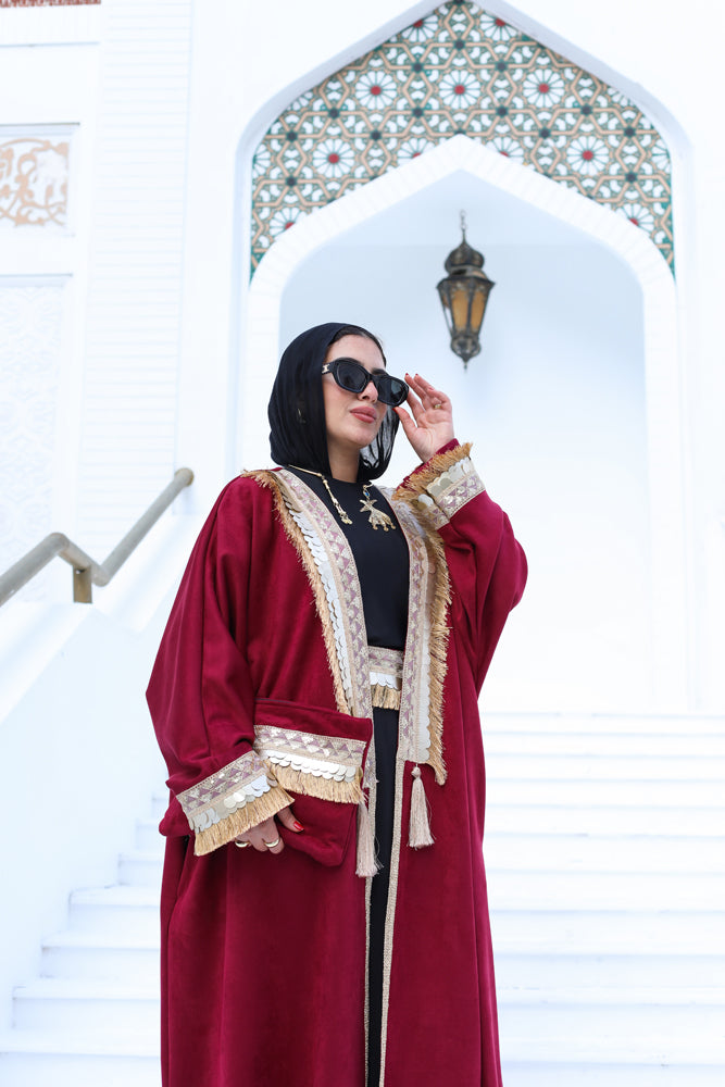 Torath Maroon Kaftan