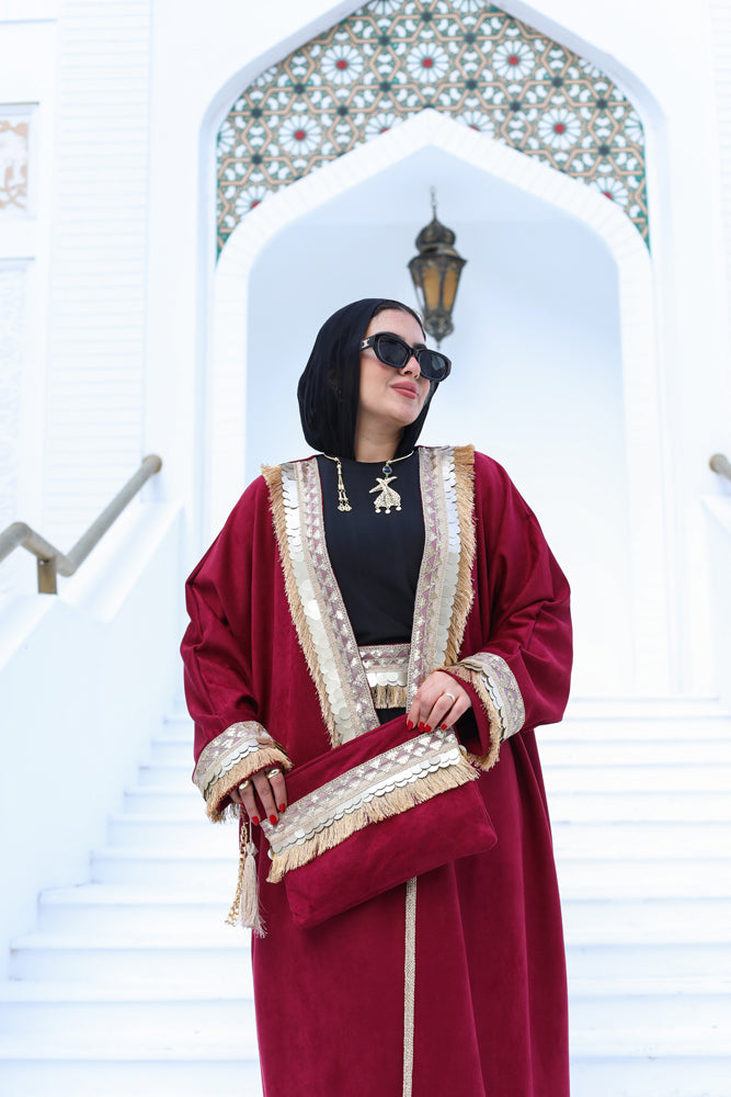 Torath Maroon Kaftan