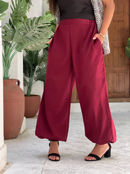 Jasmine Vest Set in Maroon
