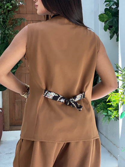 Jasmine Vest Set in Havan