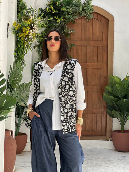 Jasmine Vest Set in Jeans