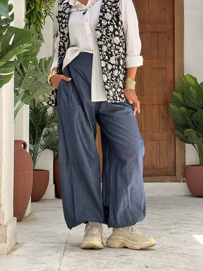 Jasmine Vest Set in Jeans