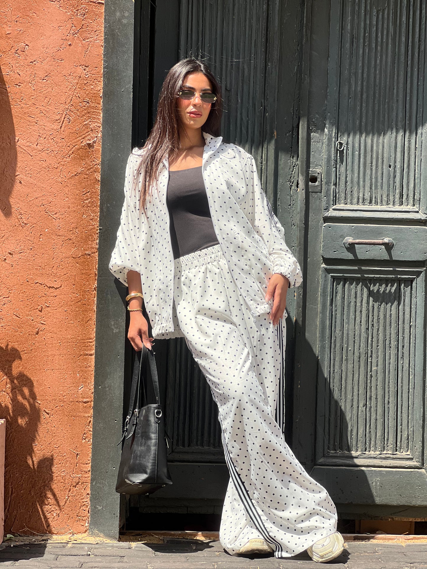 Polka Dots Set in White