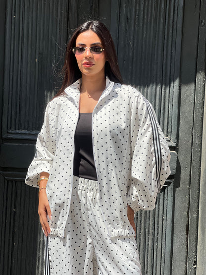 Polka Dots Set in White