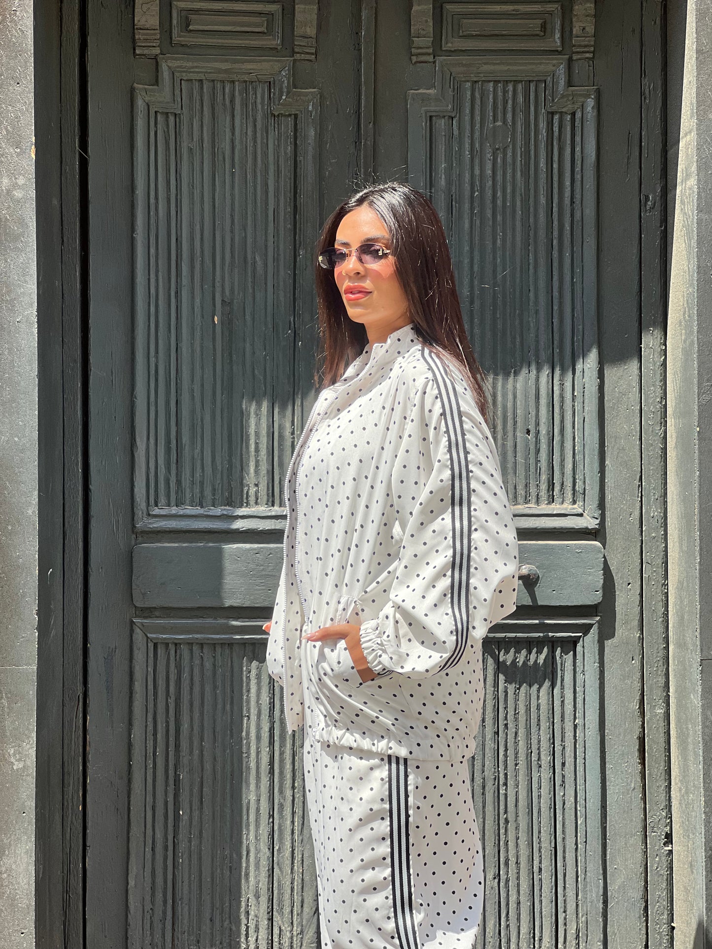 Polka Dots Set in White