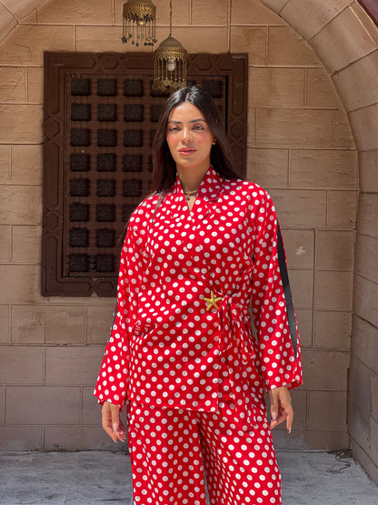 Polka Dots Set in Red