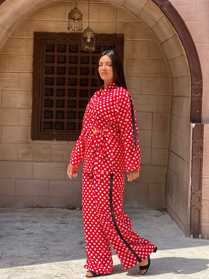 Polka Dots Set in Red