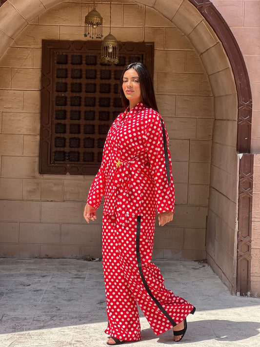 Polka Dots Set in Red