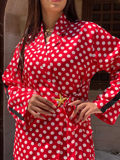 Polka Dots Set in Red