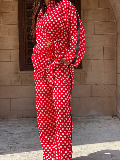 Polka Dots Set in Red