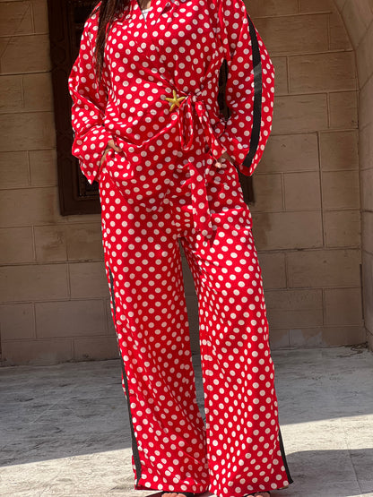 Polka Dots Set in Red