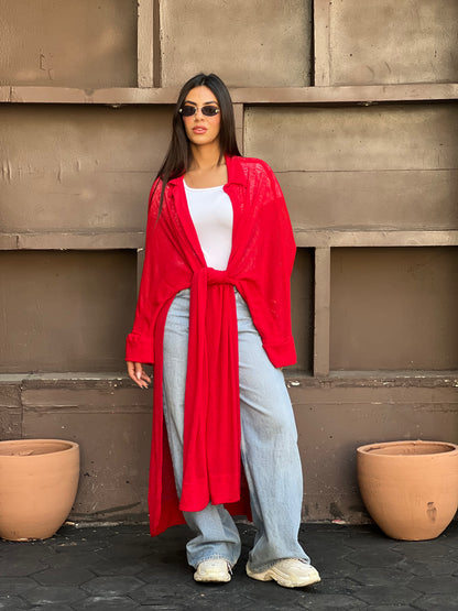 The Many Ways Cardigan in Red