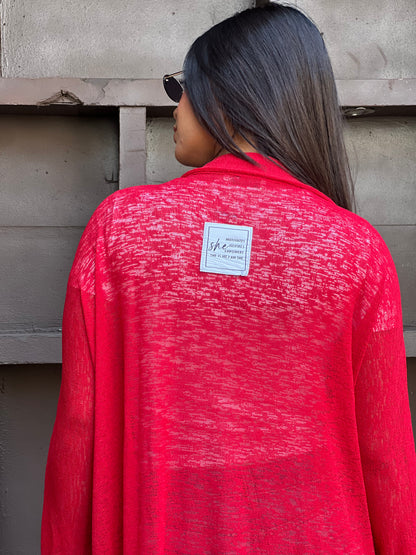The Many Ways Cardigan in Red
