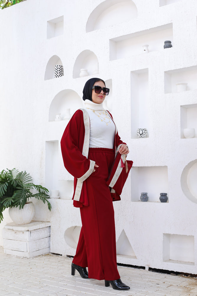 Islamic design maroon Set