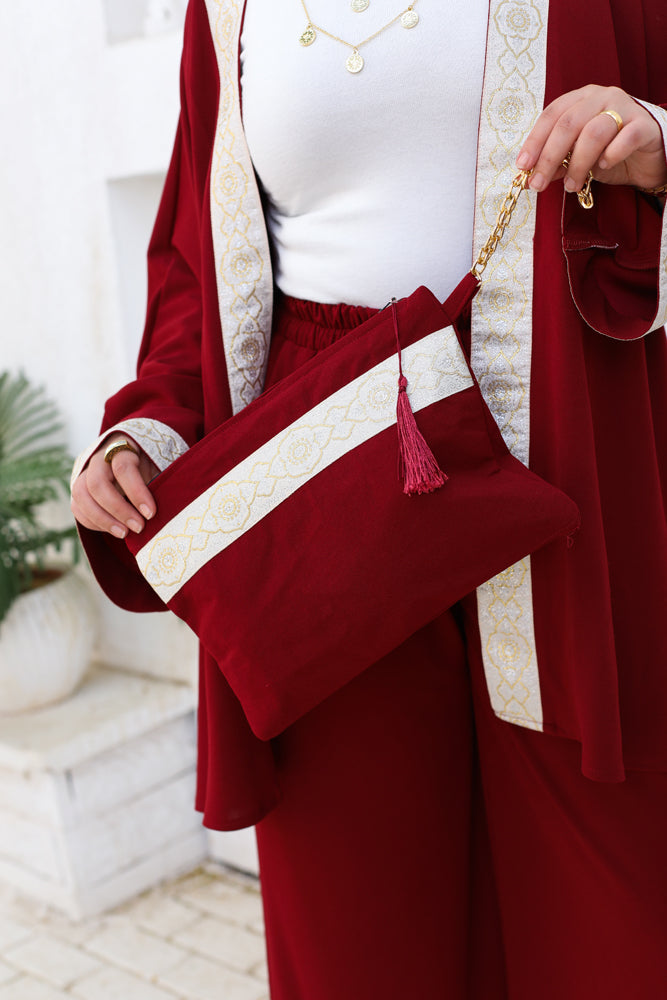 Islamic design maroon Set