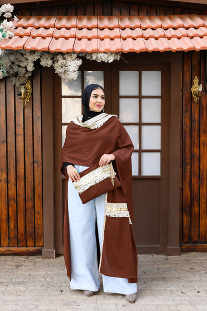 Dark Camel Long poncho