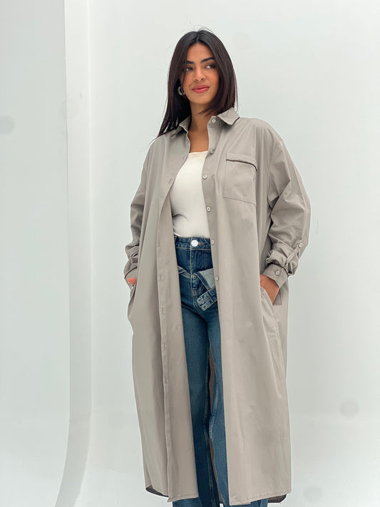 Light Grey Chemise Dress