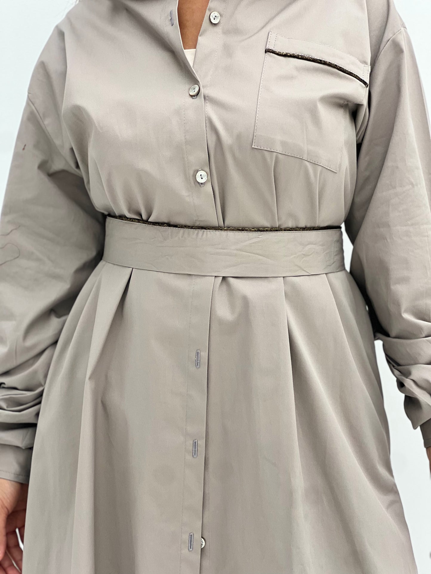 Light Grey Chemise Dress