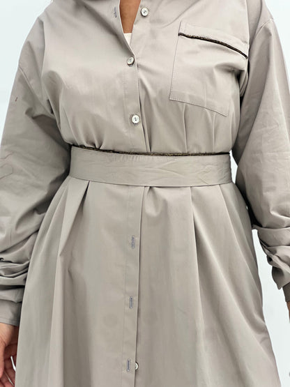 Light Grey Chemise Dress