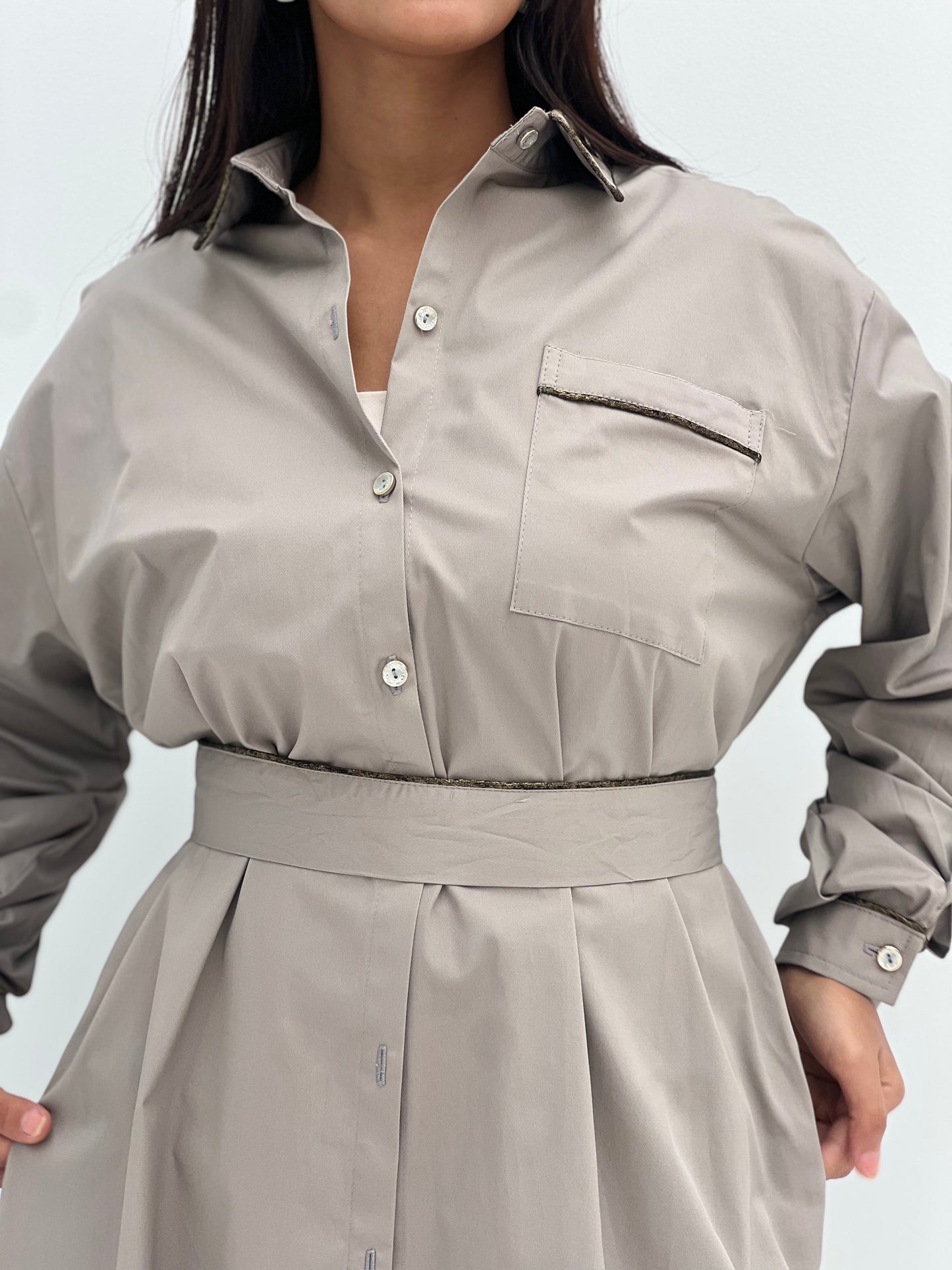 Light Grey Chemise Dress