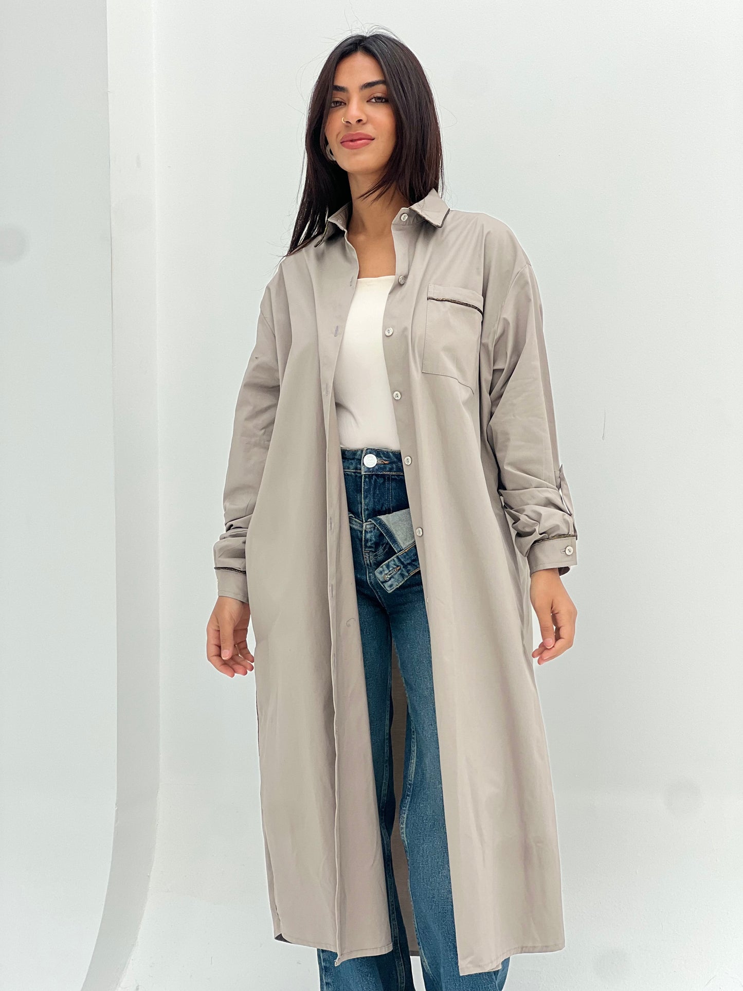 Light Grey Chemise Dress
