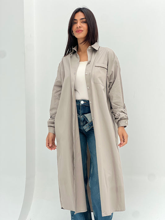 Light Grey Chemise Dress