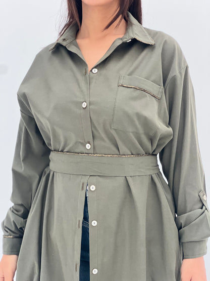 Olive Chemise Dress