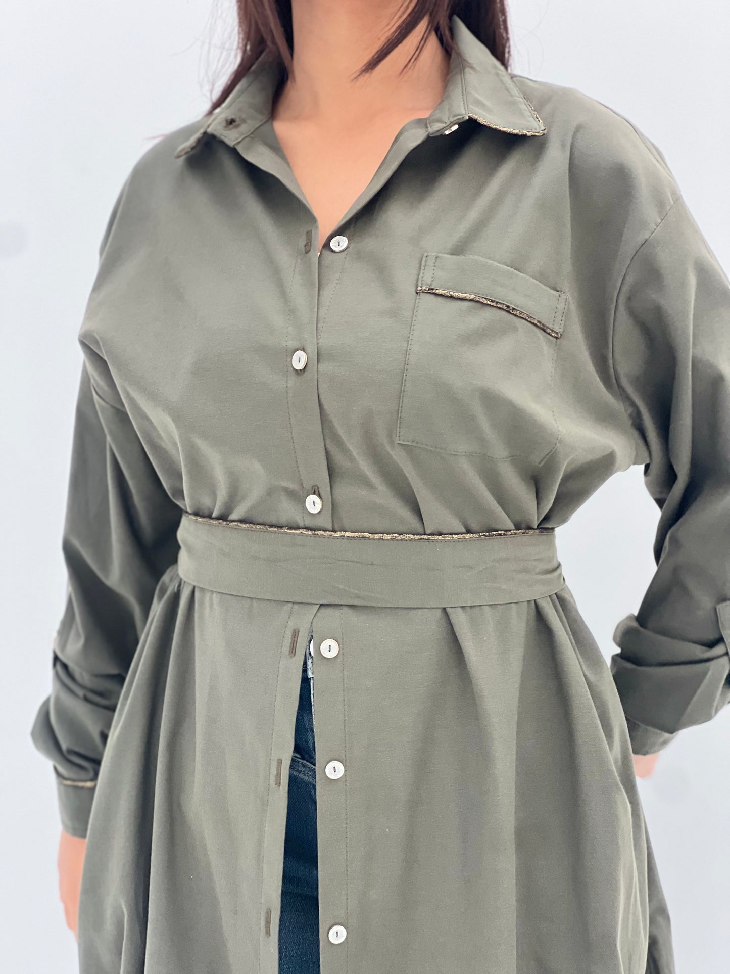 Olive Chemise Dress