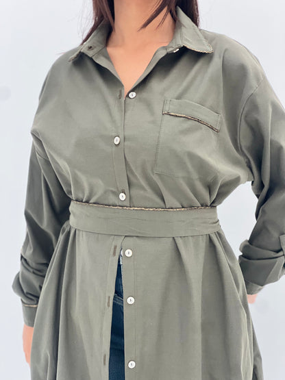 Olive Chemise Dress