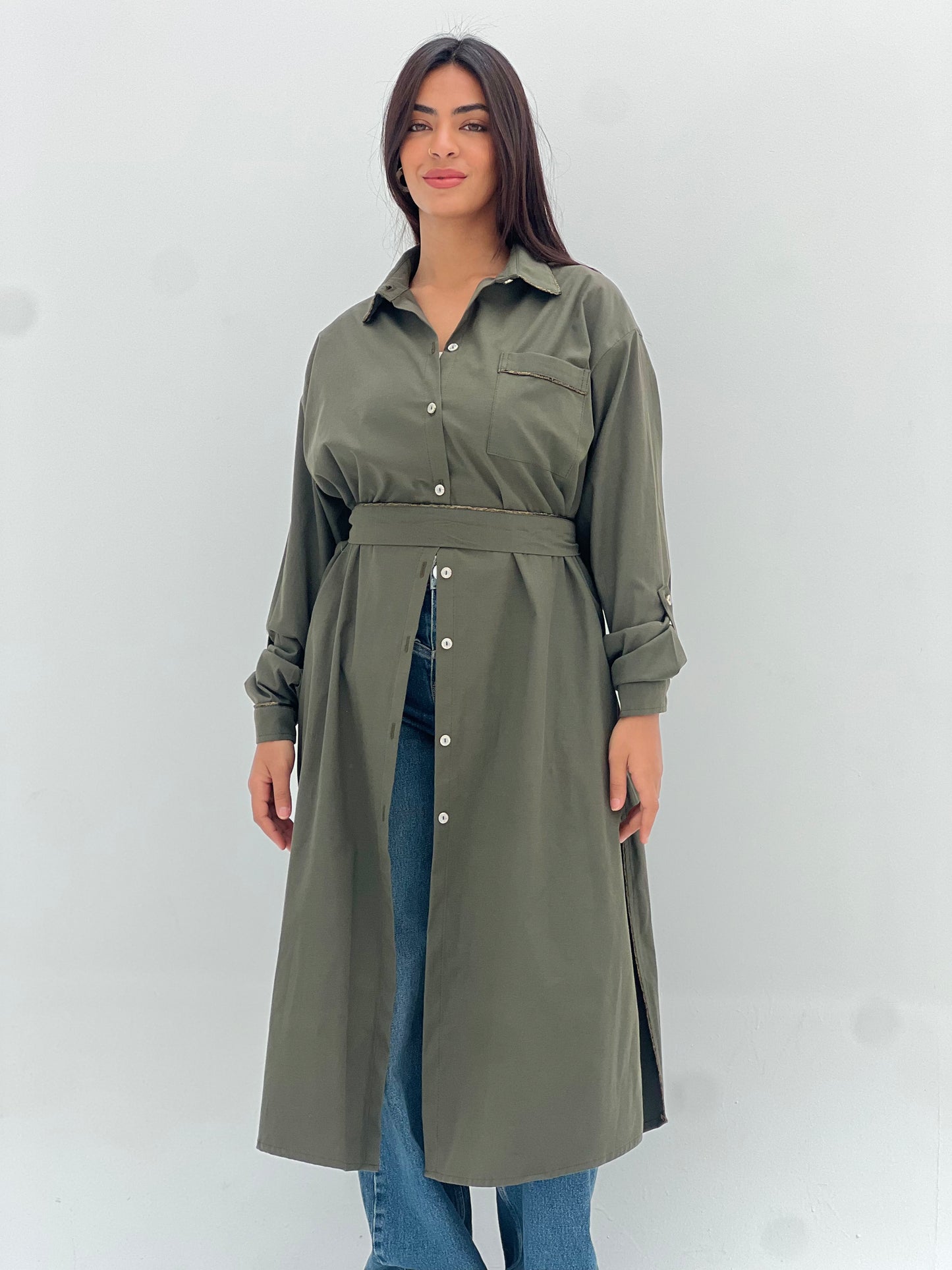Olive Chemise Dress