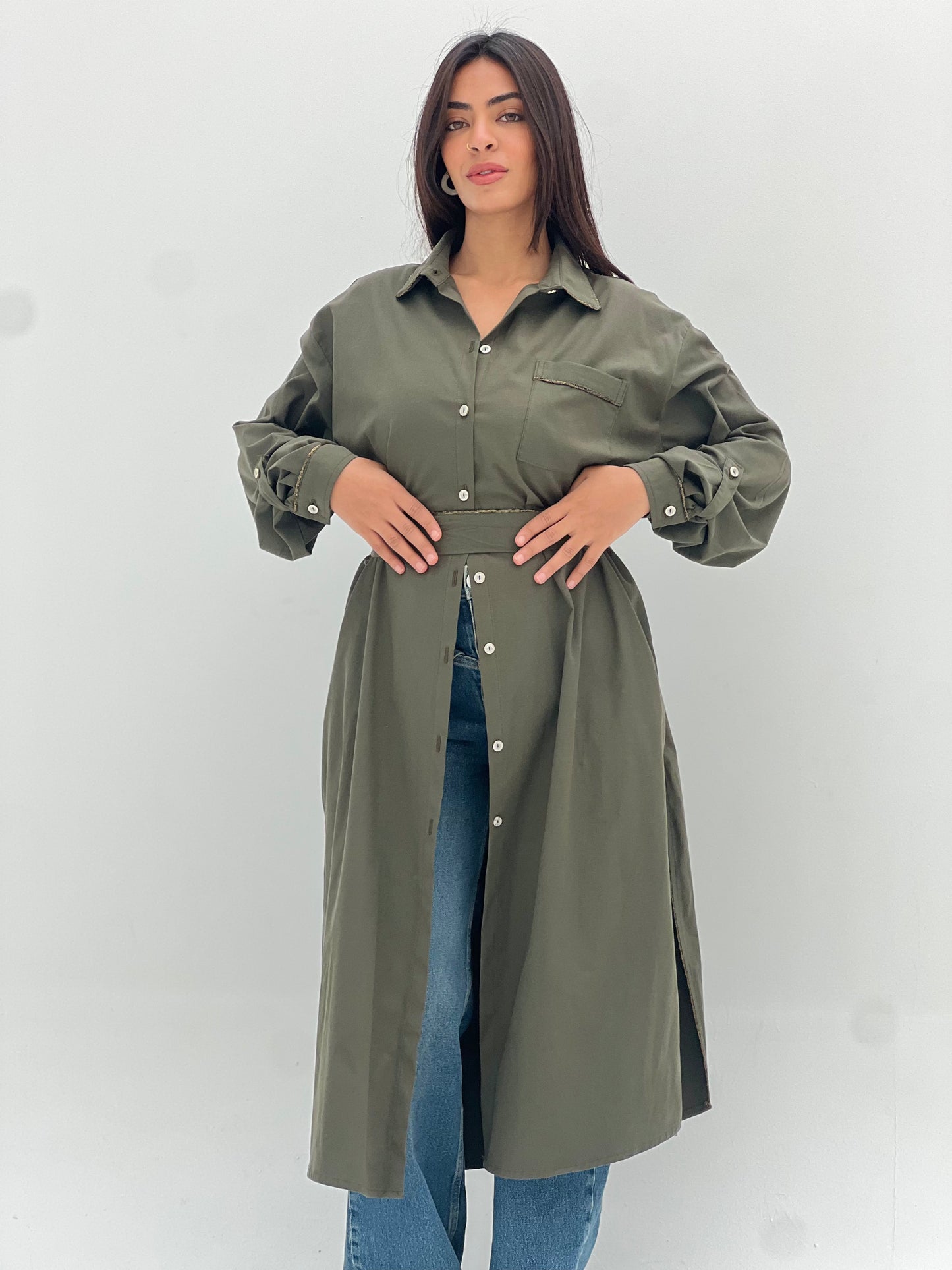 Olive Chemise Dress