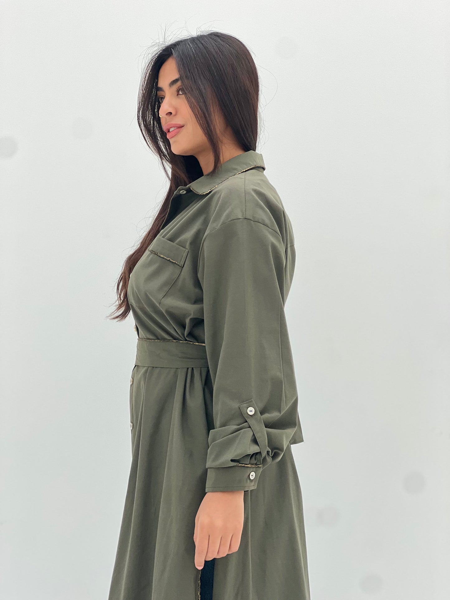 Olive Chemise Dress