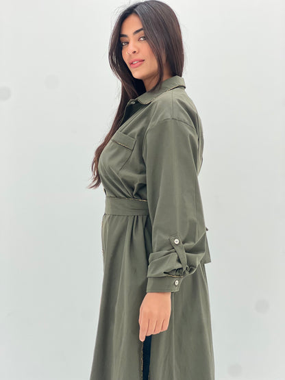 Olive Chemise Dress